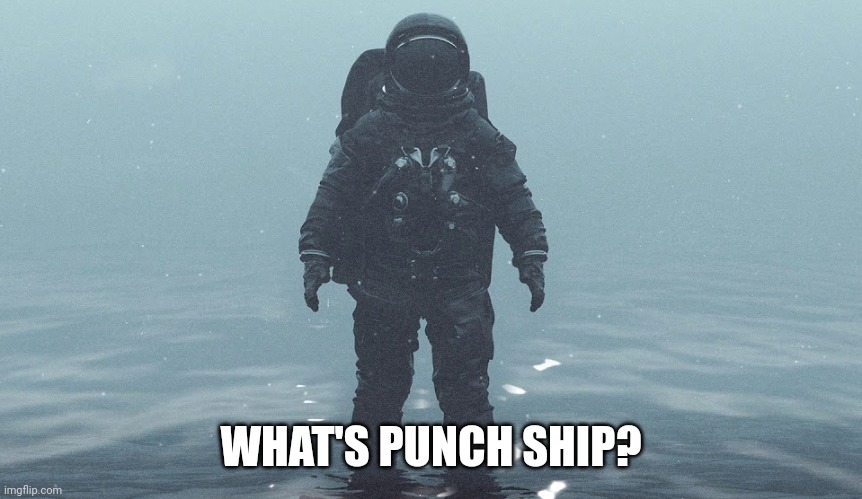 Astronaut in the Ocean | WHAT'S PUNCH SHIP? | image tagged in astronaut in the ocean | made w/ Imgflip meme maker