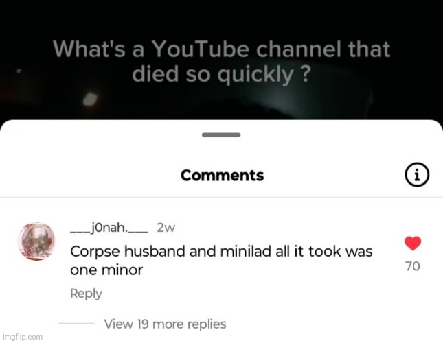 A minor | image tagged in memes,shitpost,youtube,oh wow are you actually reading these tags | made w/ Imgflip meme maker