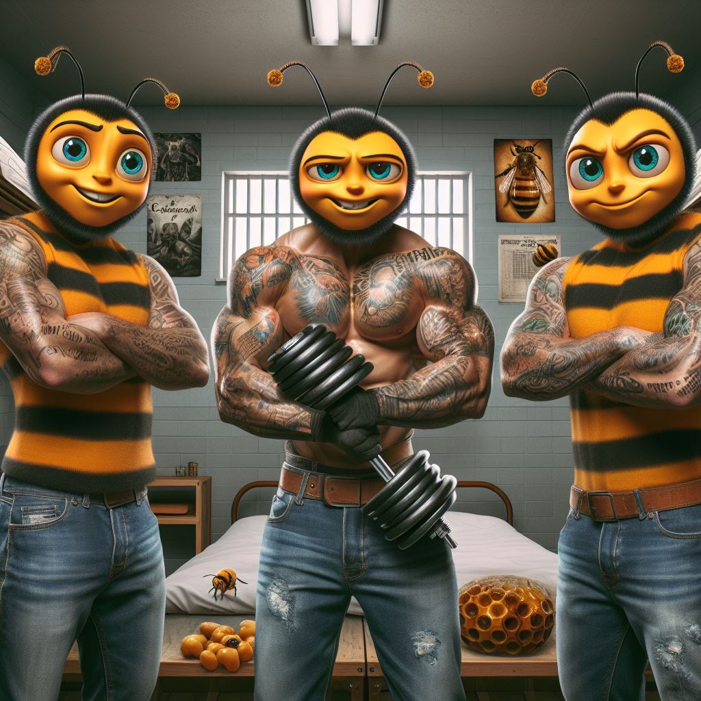 Smiling prison bees Blank Meme Template