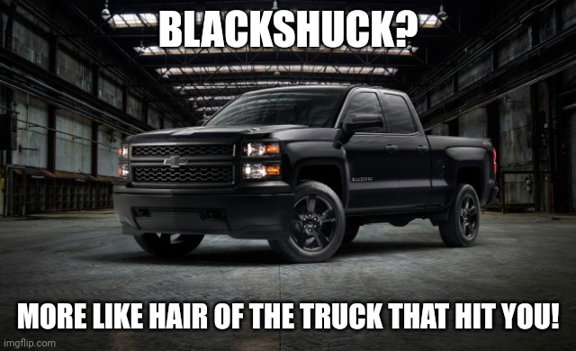 Black Chevy truck