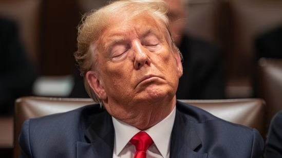 Trump sleep in court Blank Meme Template