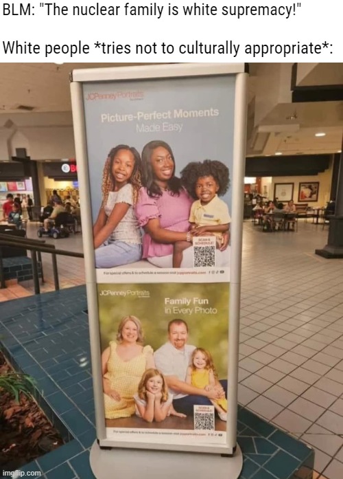 "Kids belong equally to the whole tribe" (end quote) Alright, no reason to try and fix the fatherlessness problem I guess | BLM: "The nuclear family is white supremacy!"; White people *tries not to culturally appropriate*: | image tagged in funny,blm,cultural appropriation | made w/ Imgflip meme maker