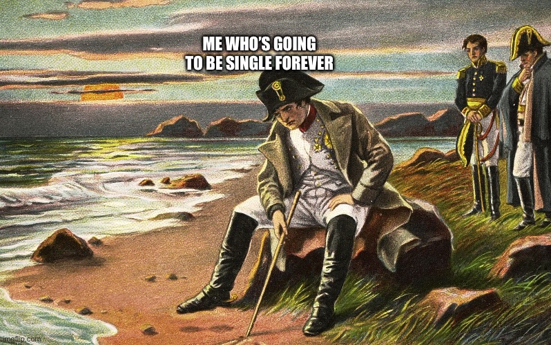 Napoleon | ME WHO’S GOING TO BE SINGLE FOREVER | image tagged in napoleon | made w/ Imgflip meme maker