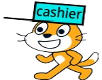 High Quality cashier cat Blank Meme Template