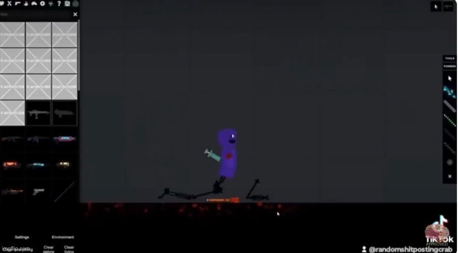 PURPLE GUY SPOTTED IN PEOPLE PLAYGROUND | image tagged in not mine,fnaf | made w/ Imgflip meme maker