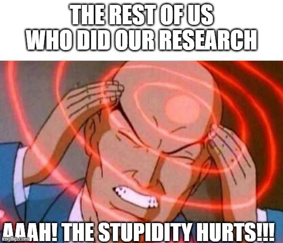 Anime guy brain waves | THE REST OF US
WHO DID OUR RESEARCH AAAH! THE STUPIDITY HURTS!!! | image tagged in anime guy brain waves | made w/ Imgflip meme maker