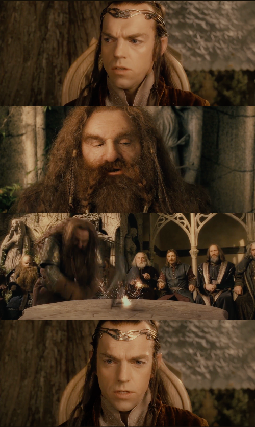 High Quality Gimli tries to destroy the One Ring Blank Meme Template