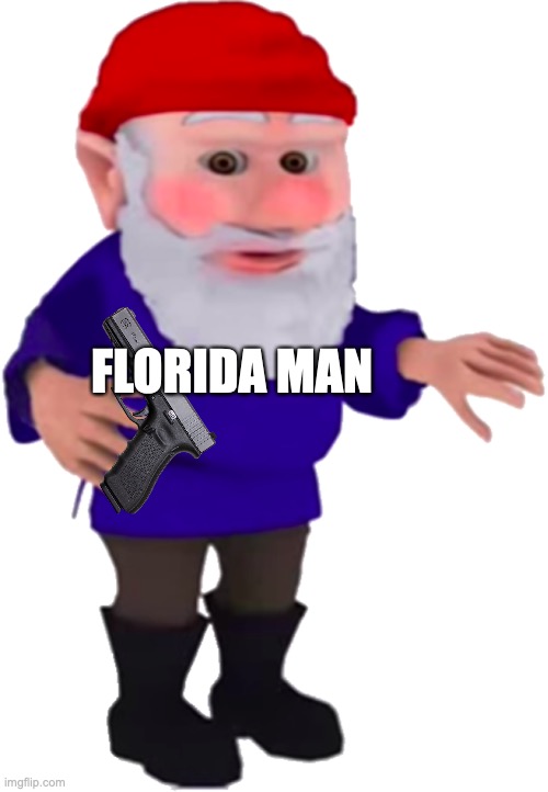 Gnome | FLORIDA MAN | image tagged in gnome | made w/ Imgflip meme maker
