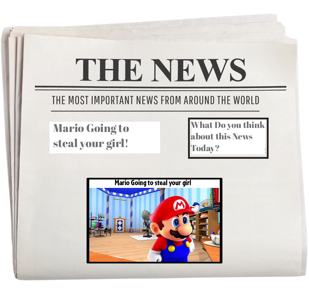 High Quality Stealing mario Blank Meme Template