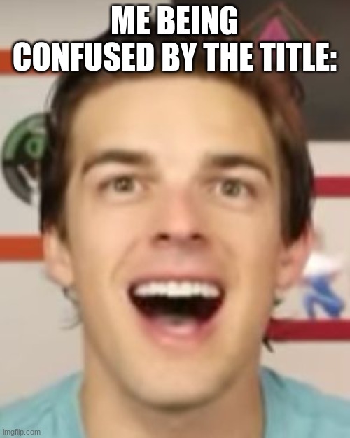 MatPat Gone Nuts | ME BEING CONFUSED BY THE TITLE: | image tagged in matpat gone nuts | made w/ Imgflip meme maker