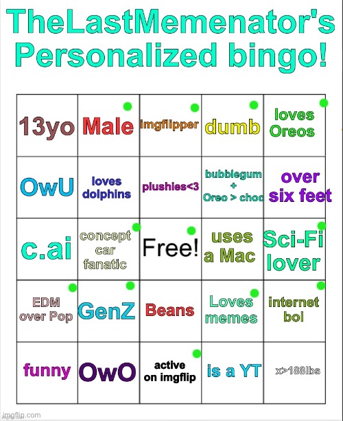 i'm probably not gonna provide explanations on this one, most are fairly obvious | image tagged in bingo | made w/ Imgflip meme maker