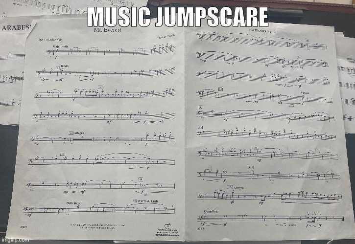 This particular song sound like part of a Christmas movie’s score | MUSIC JUMPSCARE | made w/ Imgflip meme maker