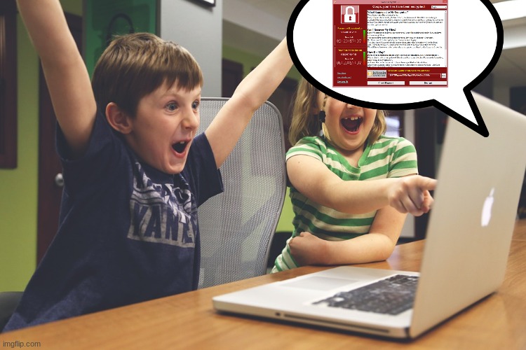 Excited happy kids pointing at computer monitor | image tagged in excited happy kids pointing at computer monitor | made w/ Imgflip meme maker