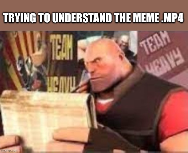 Heavy reading | TRYING TO UNDERSTAND THE MEME .MP4 | image tagged in heavy reading | made w/ Imgflip meme maker