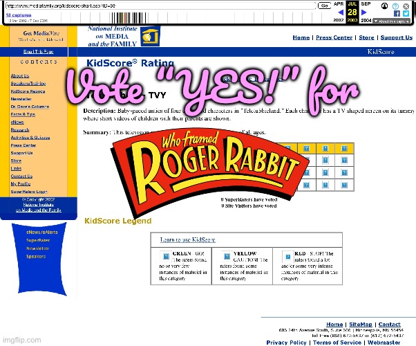 Vote “YES!” for Who Framed Roger Rabbit | Vote “YES!” for | image tagged in roger rabbit,disney,deviantart,disney plus,steven spielberg,80s | made w/ Imgflip meme maker