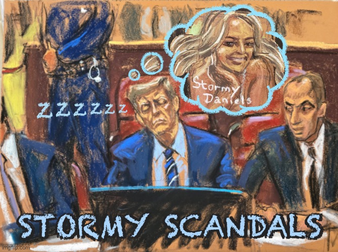 Trump Sleeping in Courtroom Sketch Stormy Scandals Meme | image tagged in trump sleeping in courtroom sketch stormy scandals meme | made w/ Imgflip meme maker