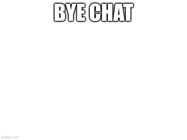 BYE CHAT | made w/ Imgflip meme maker