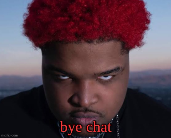 bro thinks he is him | bye chat | image tagged in bro thinks he is him | made w/ Imgflip meme maker
