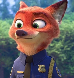High Quality Nick Wilde, as a Police Unit Blank Meme Template