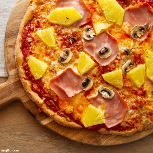 Pineapple on pizza | image tagged in pineapple on pizza | made w/ Imgflip meme maker