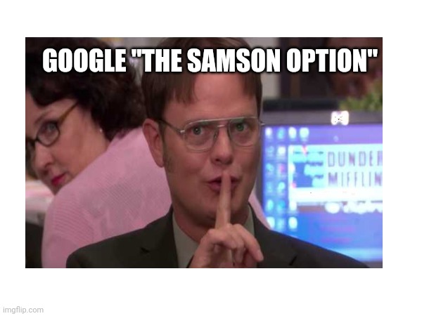 M.A.D. | GOOGLE "THE SAMSON OPTION" | image tagged in dwight | made w/ Imgflip meme maker