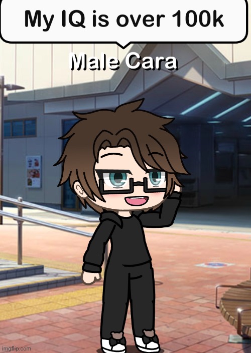 Male Cara has Autism. And his IQ is over 100,000. | image tagged in pop up school 2,pus2,x is for x,male cara,iq,very smart | made w/ Imgflip meme maker