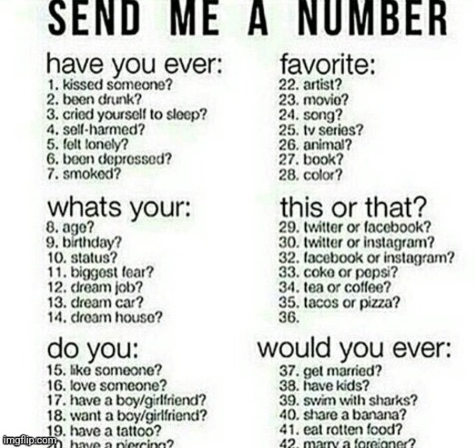 Sure ig | image tagged in send me a number one | made w/ Imgflip meme maker