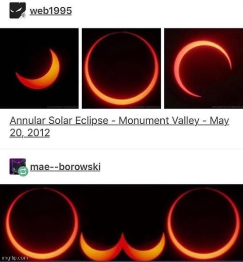 The PathOwOgen is too strong, not even an eclipse can be saved from its powerful grasp! | image tagged in furry,owo,eclipse | made w/ Imgflip meme maker