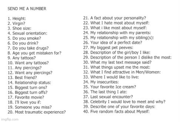 Stole this from evilish | image tagged in send me a number | made w/ Imgflip meme maker