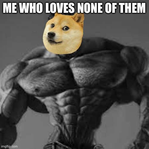ultra gigachad | ME WHO LOVES NONE OF THEM | image tagged in ultra gigachad | made w/ Imgflip meme maker
