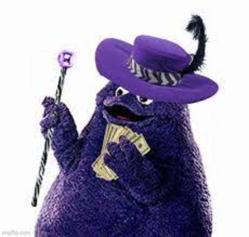 pimp grimmace | image tagged in pimp grimmace | made w/ Imgflip meme maker