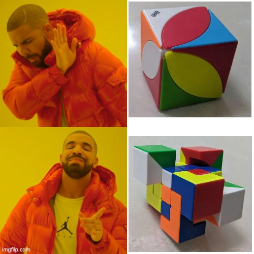 Drake Hotline Bling Meme | image tagged in memes,drake hotline bling,rubik's cube,rubiks cube | made w/ Imgflip meme maker