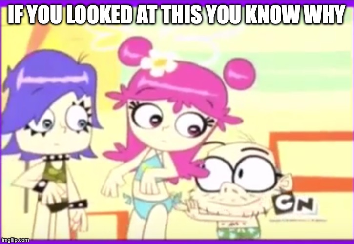 BIKINI AMI AND YUMI PLAYING LIVE! | IF YOU LOOKED AT THIS YOU KNOW WHY | image tagged in bikini ami and yumi playing live | made w/ Imgflip meme maker