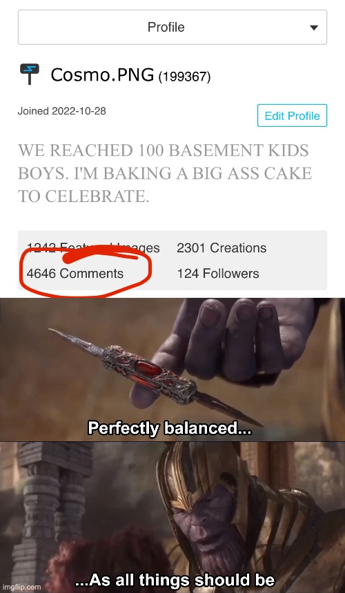 Aeiou | image tagged in thanos perfectly balanced as all things should be | made w/ Imgflip meme maker