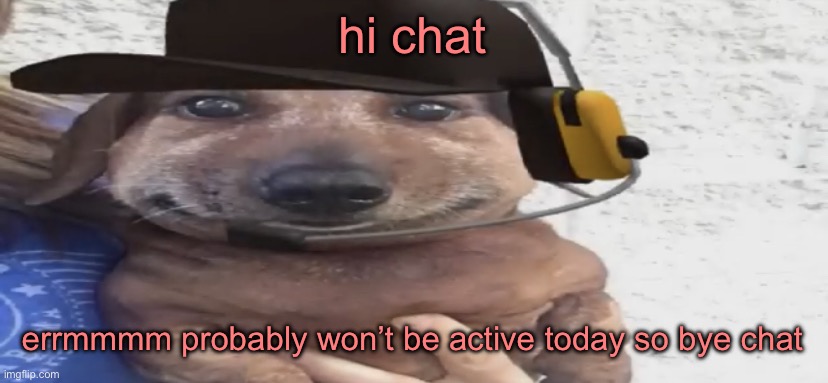 chucklenuts | hi chat; errmmmm probably won’t be active today so bye chat | image tagged in chucklenuts | made w/ Imgflip meme maker