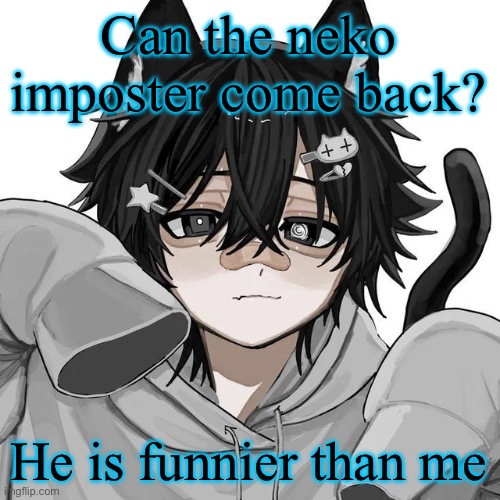 tfym I ain't masculine? | Can the neko imposter come back? He is funnier than me | image tagged in tfym i ain't masculine | made w/ Imgflip meme maker