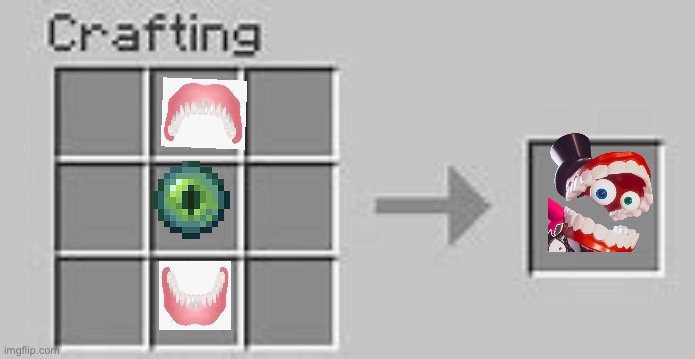 Spamton crafting p1 | image tagged in minecraft crafting | made w/ Imgflip meme maker