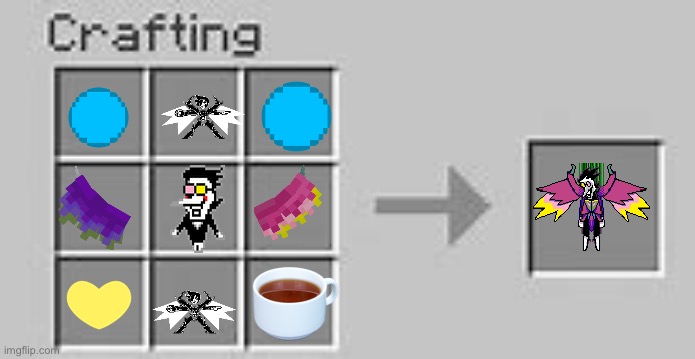 Spamton crafting p4 | image tagged in minecraft crafting | made w/ Imgflip meme maker