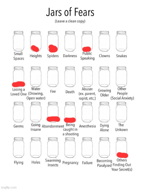 Jar of fears clear version | image tagged in jar of fears clear version | made w/ Imgflip meme maker