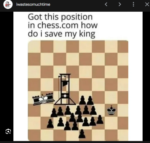 Chess King Being Executed Blank Meme Template