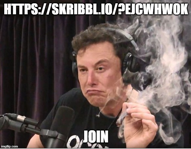 Elon Musk smoking a joint | HTTPS://SKRIBBL.IO/?EJCWHWOK; JOIN | image tagged in elon musk smoking a joint | made w/ Imgflip meme maker
