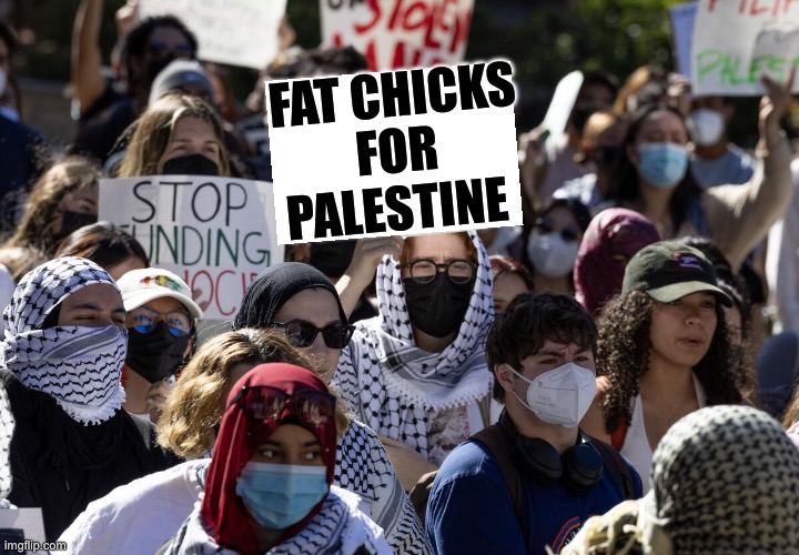 yep | FAT CHICKS; FOR PALESTINE | made w/ Imgflip meme maker