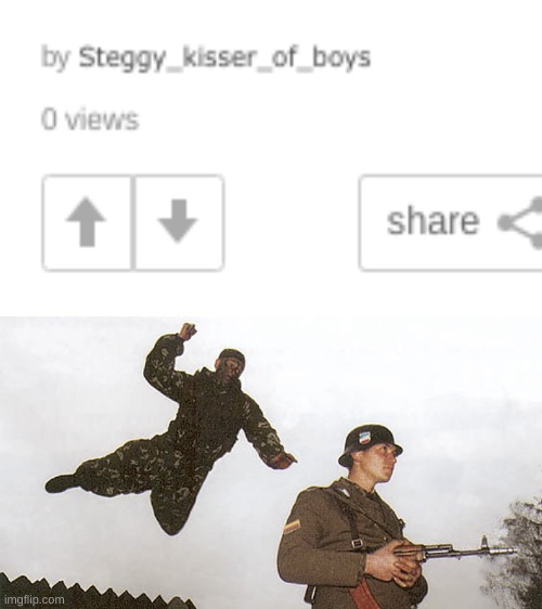 profile link in comments | image tagged in soldier jump spetznaz,anti furry,yiffpolice | made w/ Imgflip meme maker