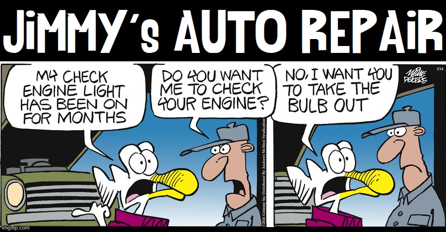 This actually works... well, for a few miles, anyway. | image tagged in vince vance,comics,cartoons,car repair,for dummies,memes | made w/ Imgflip meme maker