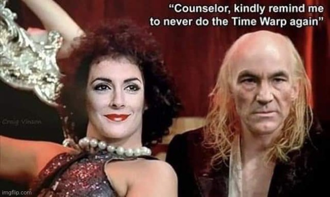 image tagged in rocky horror,picard,deanna troi | made w/ Imgflip meme maker
