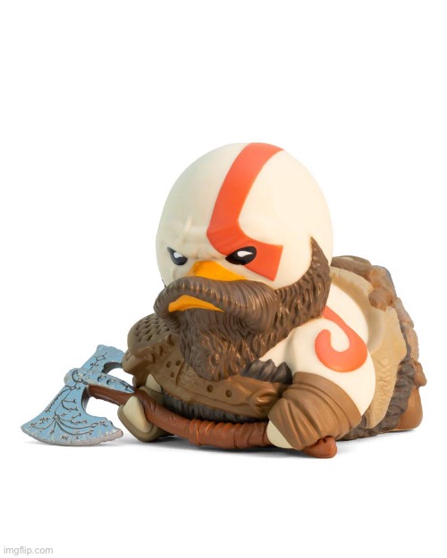 rubber duck kratos | made w/ Imgflip meme maker