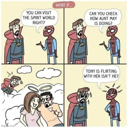 Aunt May is Dirty | image tagged in spiderman,aunt may | made w/ Imgflip meme maker
