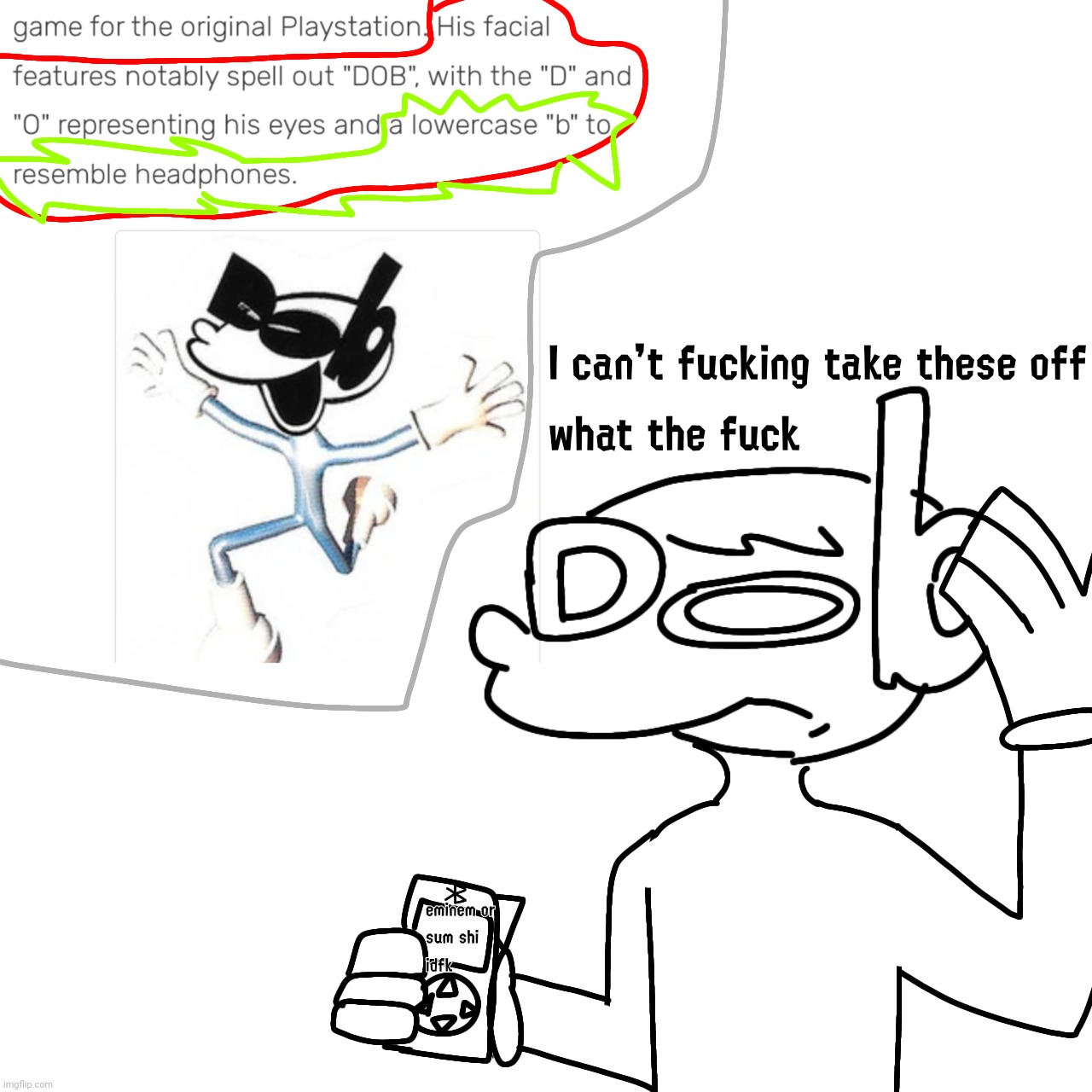 Permanent headphones. | made w/ Imgflip meme maker