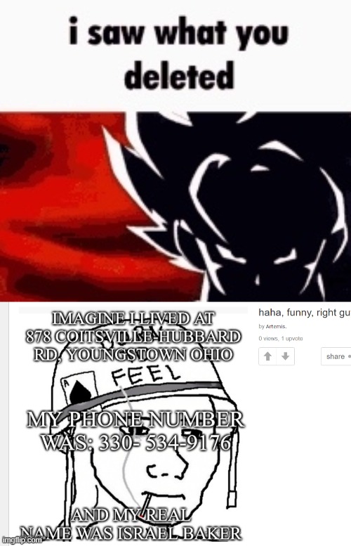 image tagged in i saw what you deleted | made w/ Imgflip meme maker