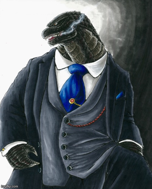 Godzilla in a Business Suit | image tagged in godzilla in a business suit | made w/ Imgflip meme maker